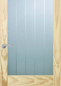 Internal Clear Pine Country Half Light (OBSCURE GLASS CLEAR LINES) Door